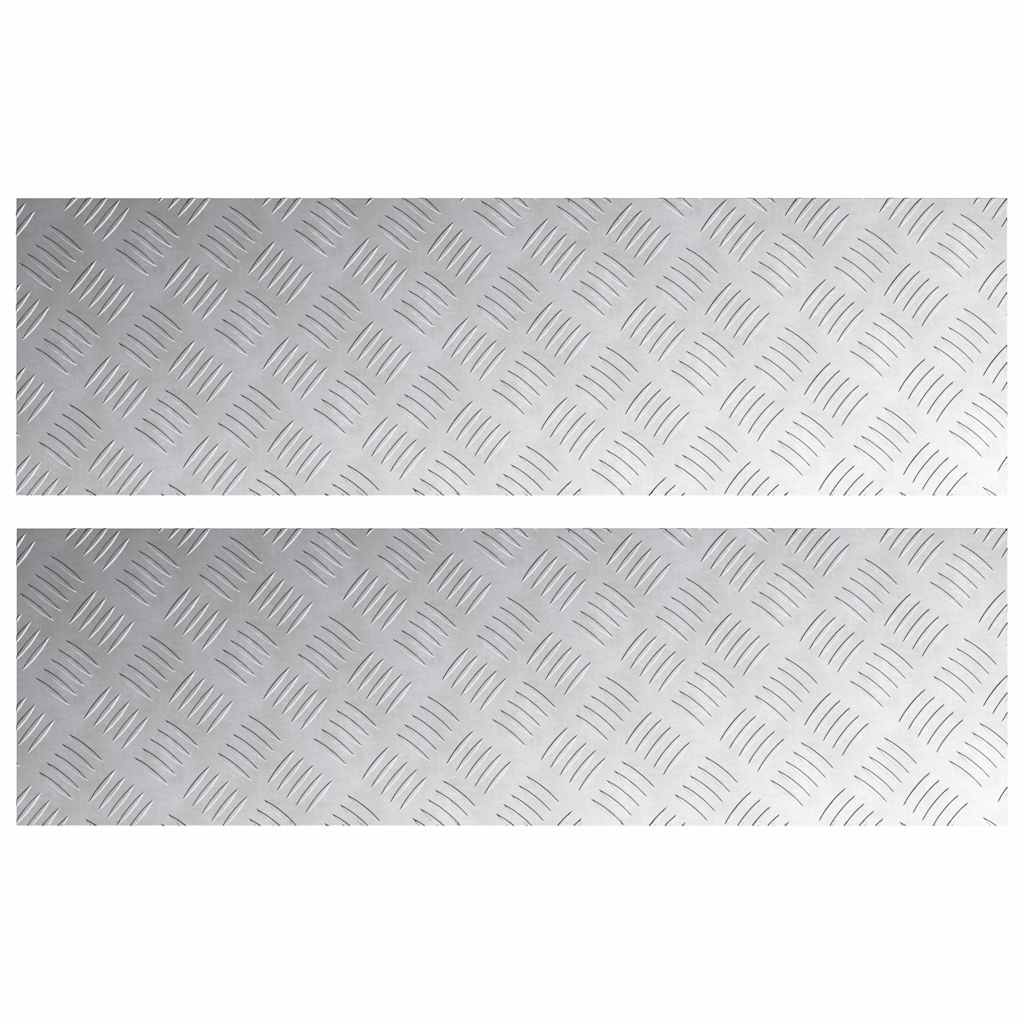 Dischi Quadrati 2 pcs Argento 100 x 30 cm Alluminio 4104311
