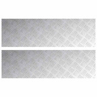 Dischi Quadrati 2 pcs Argento 100 x 30 cm Alluminio 4104311