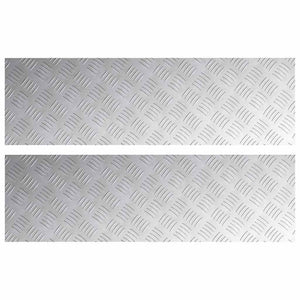 Dischi Quadrati 2 pcs Argento 100 x 30 cm Alluminio 4104311