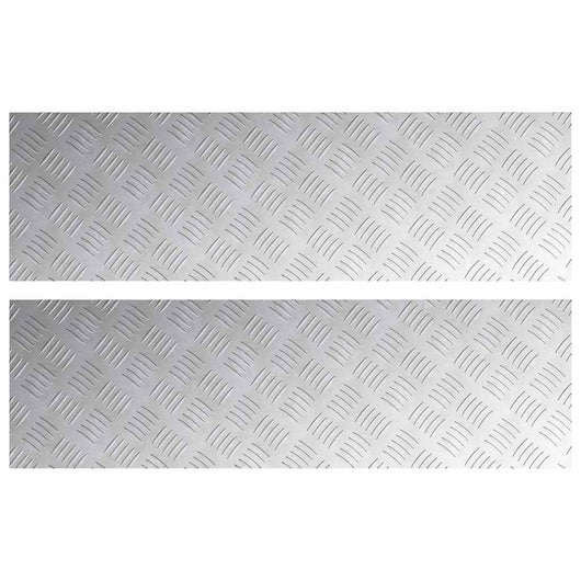 Dischi Quadrati 2 pcs Argento 100 x 30 cm Alluminio 4104311