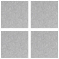 Piastre in Alluminio a Scacchi 4 pcs Antiscivolo 40x40 cm 4104316