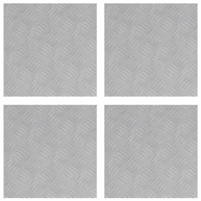 Piastre in Alluminio a Scacchi 4 pcs Antiscivolo 40x40 cm 4104316
