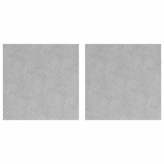 Dischi Quadrati 2 pcs Argento 40 x 40 cm Alluminio 4104317