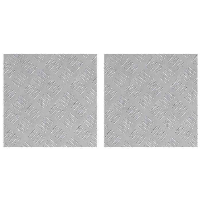 Dischi Quadrati 2 pcs Argento 40 x 40 cm Alluminio 4104317