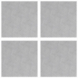 Dischi Quadrati 4 pcs Argento 40 x 40 cm Alluminio 4104318