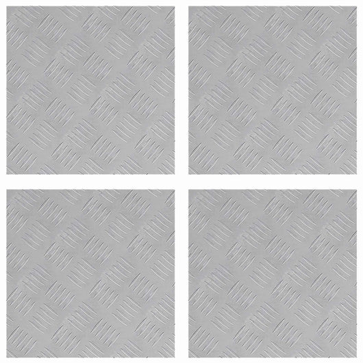 Dischi Quadrati 4 pcs Argento 40 x 40 cm Alluminio 4104318