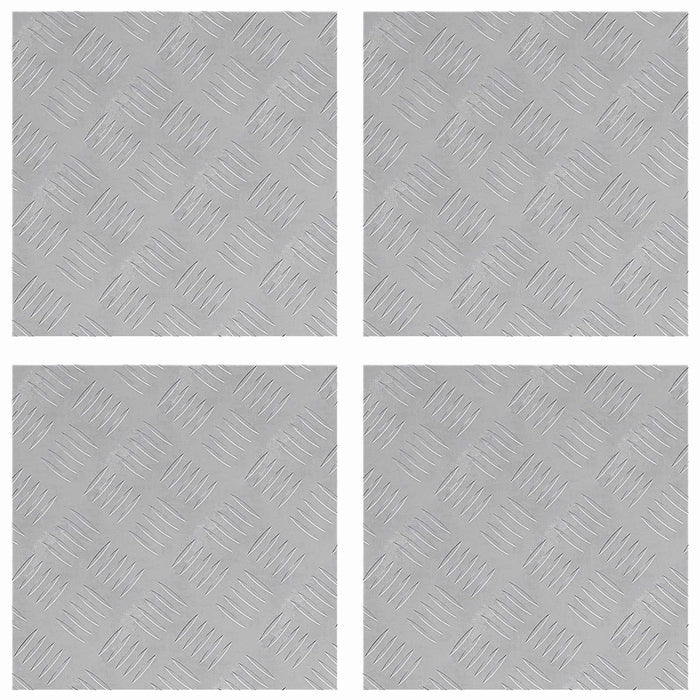 Dischi Quadrati 4 pcs Argento 40 x 40 cm Alluminio 4104318