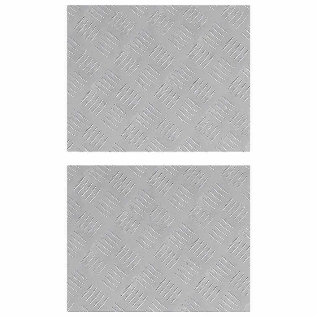 Dischi Quadrati 2 pcs Argento 50 x 40 cm Alluminio 4104319