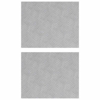 Dischi Quadrati 2 pcs Argento 50 x 40 cm Alluminio 4104319