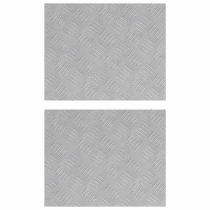 Dischi Quadrati 2 pcs Argento 50 x 40 cm Alluminio 4104319