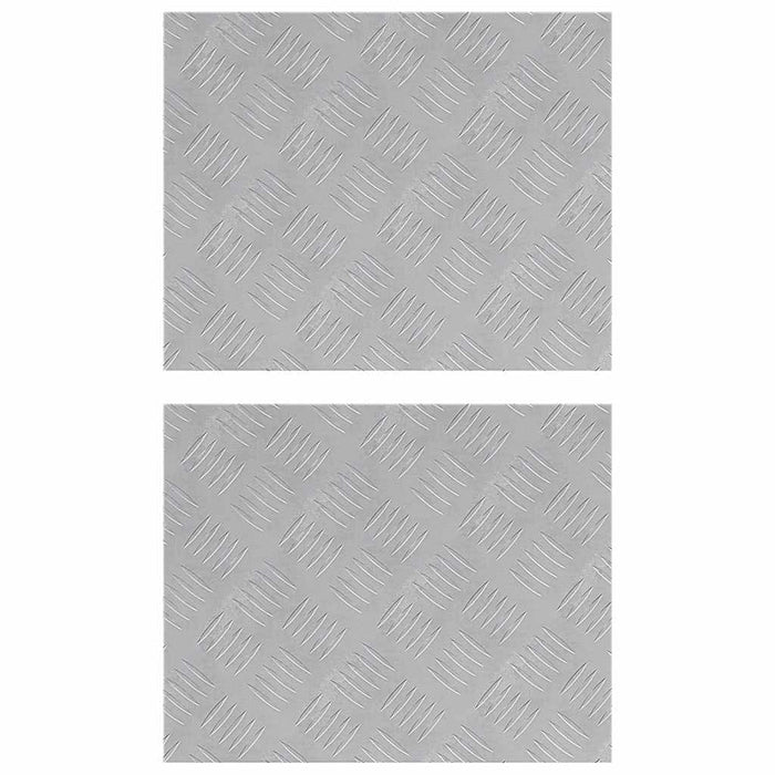 Dischi Quadrati 2 pcs Argento 50 x 40 cm Alluminio 4104319