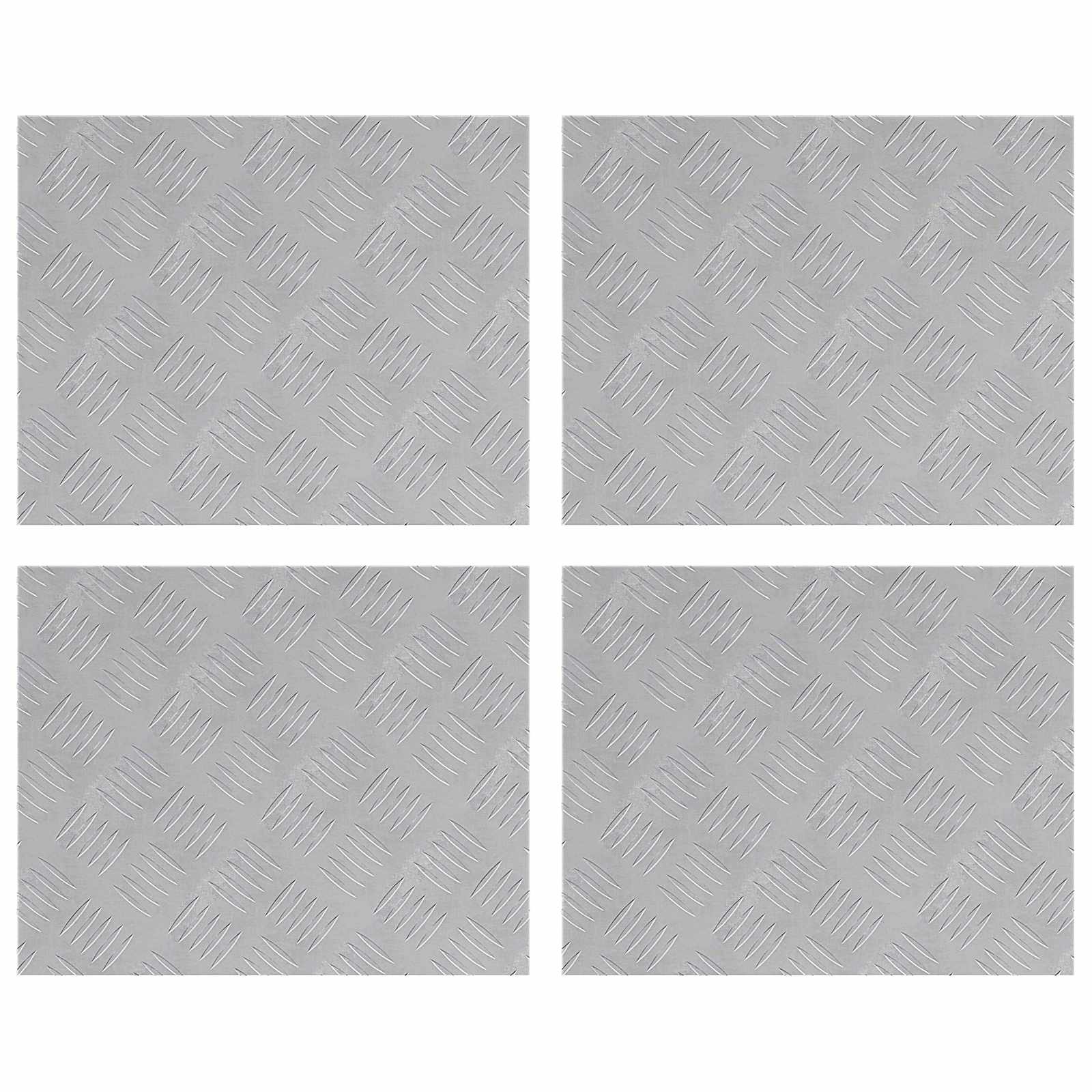 Dischi Quadrati 4 pcs Argento 50 x 40 cm Alluminio 4104320