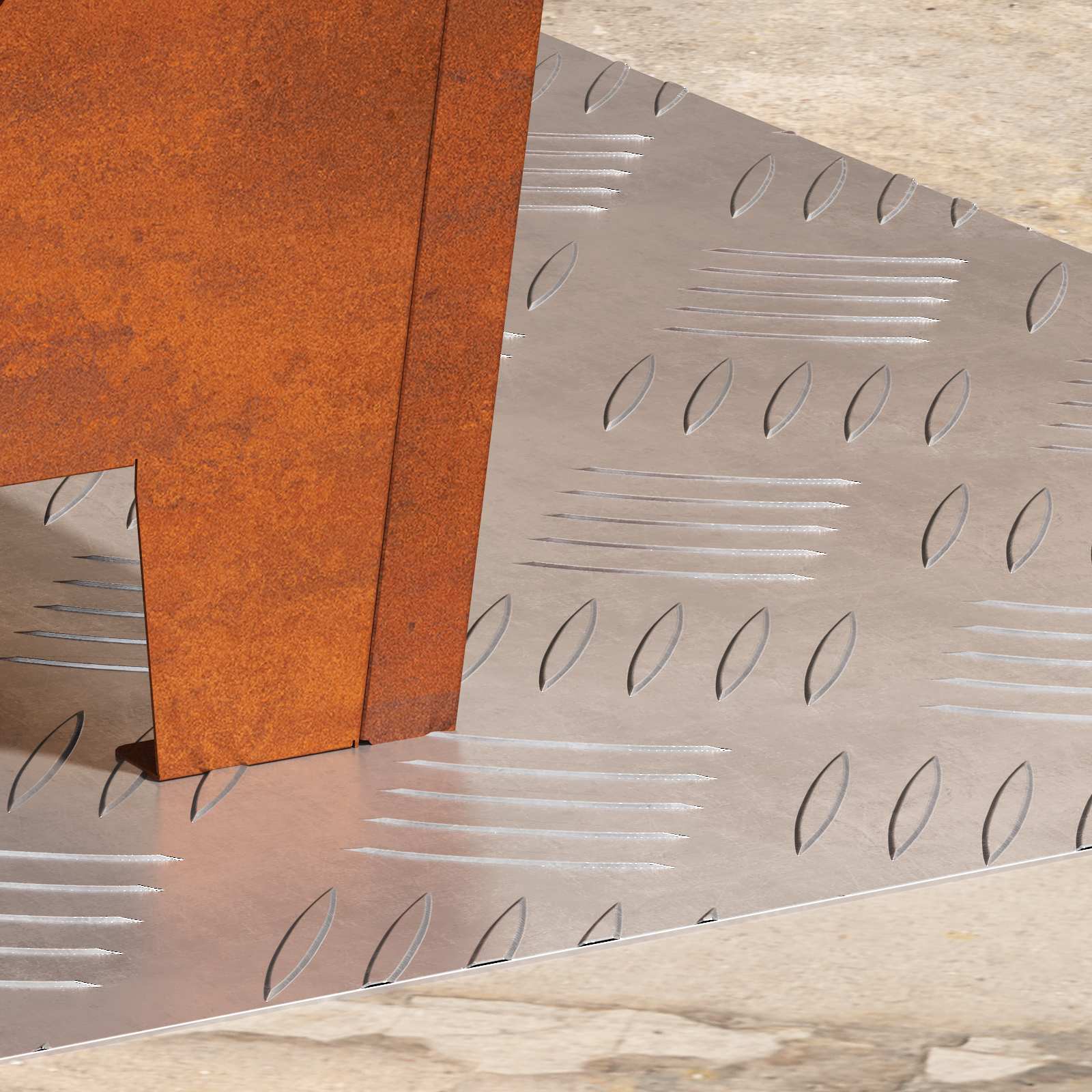 Dischi Quadrati 2 pcs Argento 50 x 40 cm Alluminio 4104321