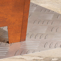 Dischi Quadrati 2 pcs Argento 50 x 40 cm Alluminio 4104321