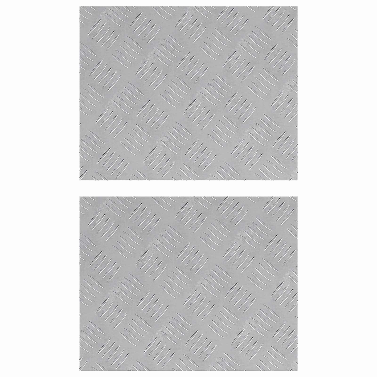 Dischi Quadrati 2 pcs Argento 50 x 40 cm Alluminio 4104321