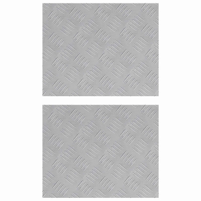 Dischi Quadrati 2 pcs Argento 50 x 40 cm Alluminio 4104321