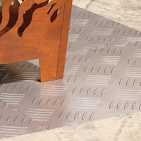 Dischi Quadrati 4 pcs Argento 50 x 40 cm Alluminio 4104322