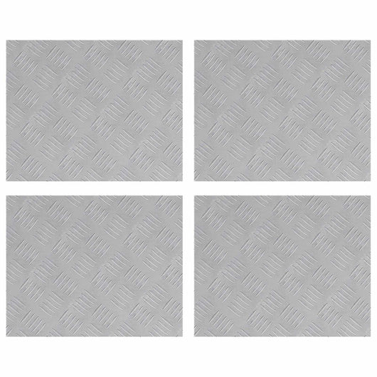 Dischi Quadrati 4 pcs Argento 50 x 40 cm Alluminio 4104322