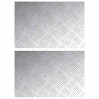 Dischi Quadrati 2 pcs Argento 60 x 40 cm Alluminio 4104323