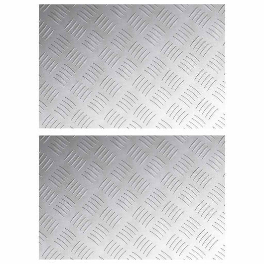 Dischi Quadrati 2 pcs Argento 60 x 40 cm Alluminio 4104323