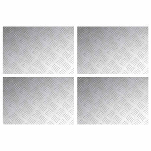 Dischi Quadrati 4 pcs Argento 60 x 40 cm Alluminio 4104324