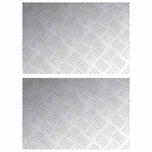 Dischi Quadrati 2 pcs Argento 60 x 40 cm Alluminio 4104325