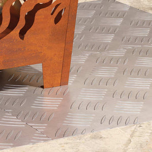 Dischi Quadrati 4 pcs Argento 60 x 40 cm Alluminio 4104326