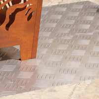 Dischi Quadrati 4 pcs Argento 70 x 40 cm Alluminio 4104328