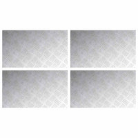 Dischi Quadrati 4 pcs Argento 70 x 40 cm Alluminio 4104328