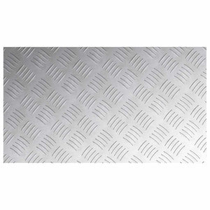 Dischi Quadrati 4 pcs Argento 70 x 40 cm Alluminio 4104328