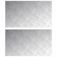 Dischi Quadrati 2 pcs Argento 70 x 40 cm Alluminio 4104329