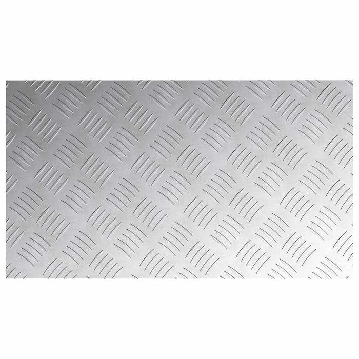 Dischi Quadrati 2 pcs Argento 70 x 40 cm Alluminio 4104329