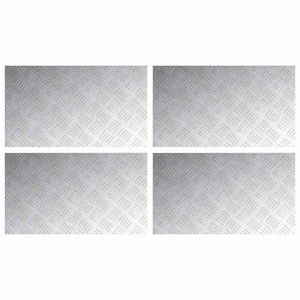 Dischi Quadrati 4 pcs Argento 70 x 40 cm Alluminio 4104330