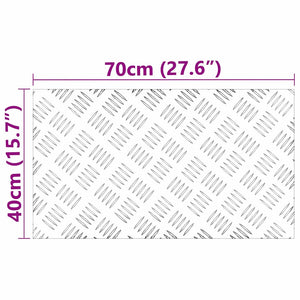 Dischi Quadrati 4 pcs Argento 70 x 40 cm Alluminio 4104330