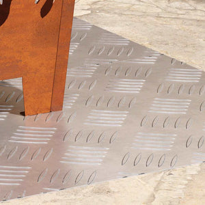 Dischi Quadrati 2 pcs Argento 80 x 40 cm Alluminio 4104331