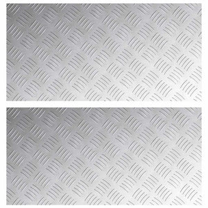 Dischi Quadrati 2 pcs Argento 80 x 40 cm Alluminio 4104331