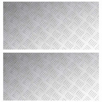 Dischi Quadrati 2 pcs Argento 80 x 40 cm Alluminio 4104333