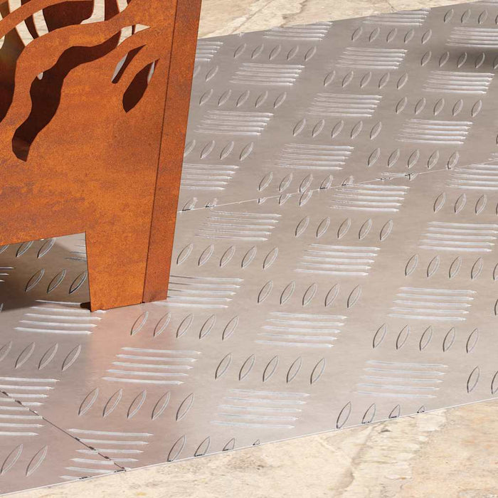 Dischi Quadrati 4 pcs Argento 80 x 40 cm Alluminio 4104334