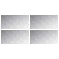 Dischi Quadrati 4 pcs Argento 80 x 40 cm Alluminio 4104334