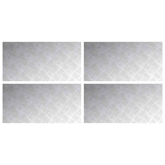 Dischi Quadrati 4 pcs Argento 80 x 40 cm Alluminio 4104334