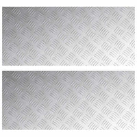 Dischi Quadrati 2 pcs Argento 90 x 40 cm Alluminio 4104335