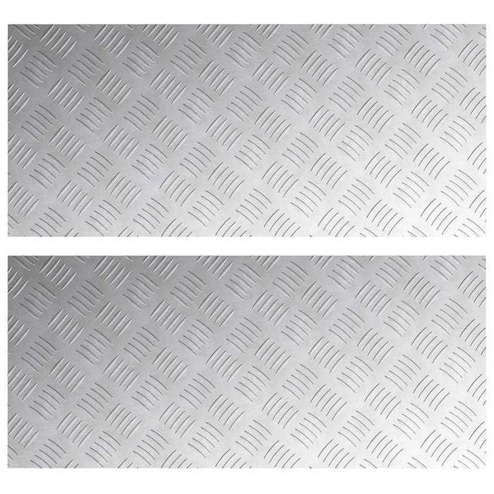 Dischi Quadrati 2 pcs Argento 90 x 40 cm Alluminio 4104335