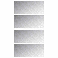 Dischi Quadrati 4 pcs Argento 90 x 40 cm Alluminio 4104338