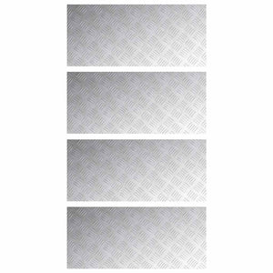 Dischi Quadrati 4 pcs Argento 90 x 40 cm Alluminio 4104338