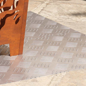 Dischi Quadrati 2 pcs Argento 100 x 40 cm Alluminio 4104339