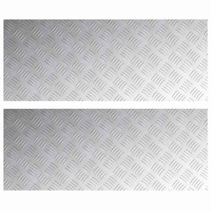 Dischi Quadrati 2 pcs Argento 100 x 40 cm Alluminio 4104339