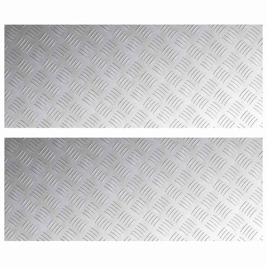 Dischi Quadrati 2 pcs Argento 100 x 40 cm Alluminio 4104339