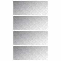 Dischi Quadrati 4 pcs Argento 100 x 40 cm Alluminio 4104340
