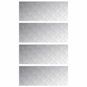 Dischi Quadrati 4 pcs Argento 100 x 40 cm Alluminio 4104340