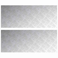 Dischi Quadrati 2 pcs Argento 100 x 40 cm Alluminio 4104341